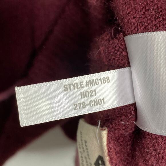 Madewell Burgundy Pink Striped Evercrest Turtleneck Sweater Women's Plus Size 1X - Picture 8 of 9